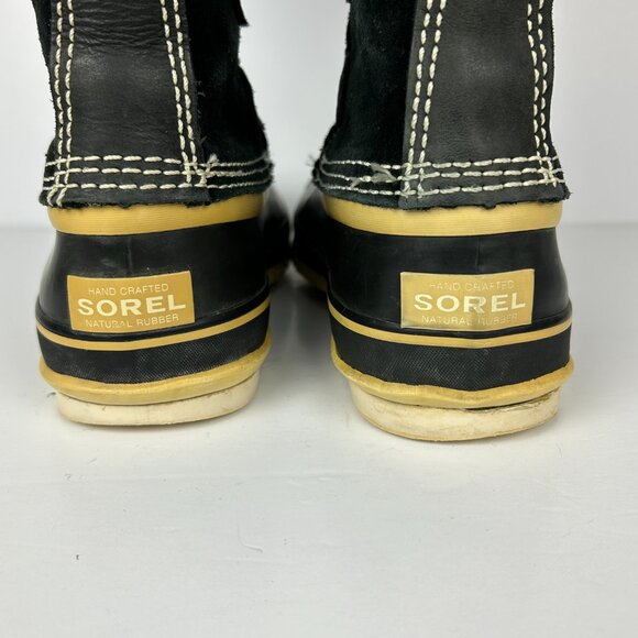 Sorel Boots Womens Size 7 Joan Of Arctic Waterproof Insulated Black Lace Up - Picture 6 of 16